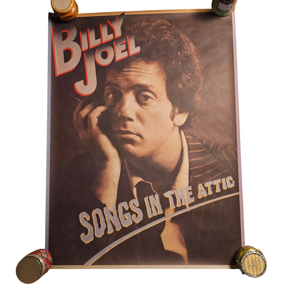 Billy Joel Songs In The Attic Vintage 1981 Promo Album Poster 31x42 Rock‎ Ad